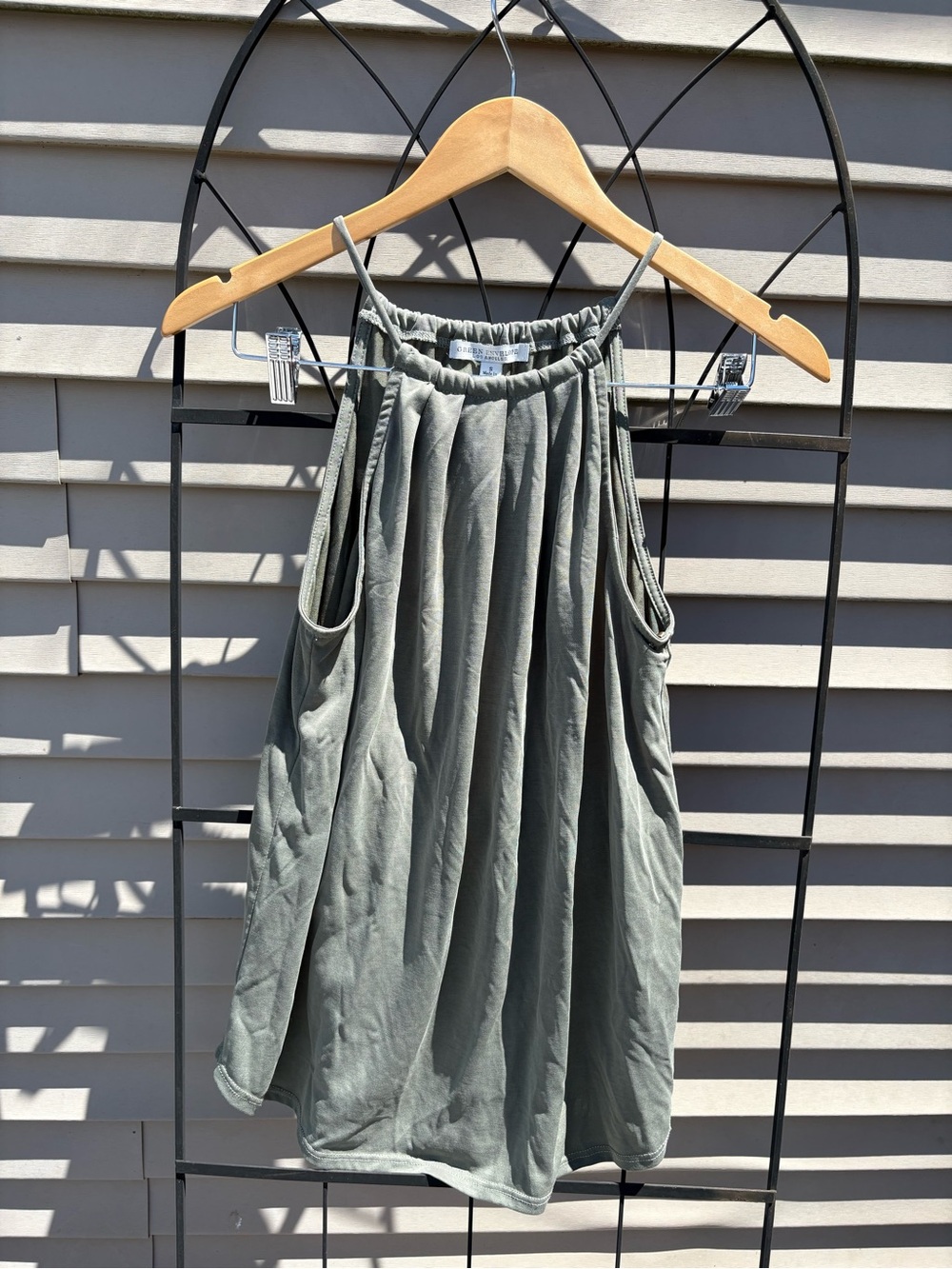 Green Envelope Los Angeles Sage Green Sleeveless Halter Tank Top S